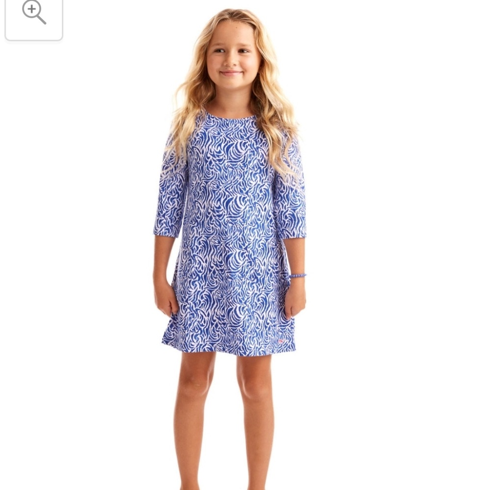 Vineyard Vines Zebra Print 3/4-Sleeve Knit Dress - Picture 1 of 7